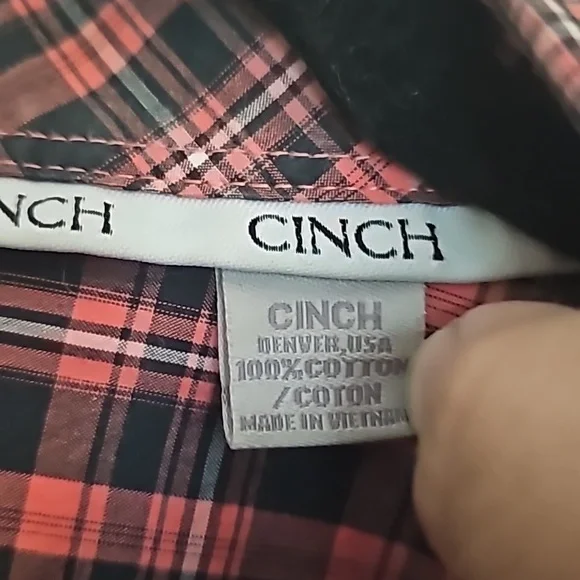 Vintage Cinch XL western checkered long sleeve shirt - Picture 5 of 6